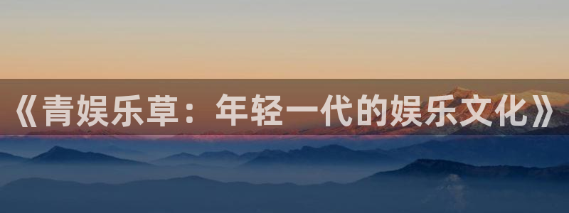恩佐娱乐